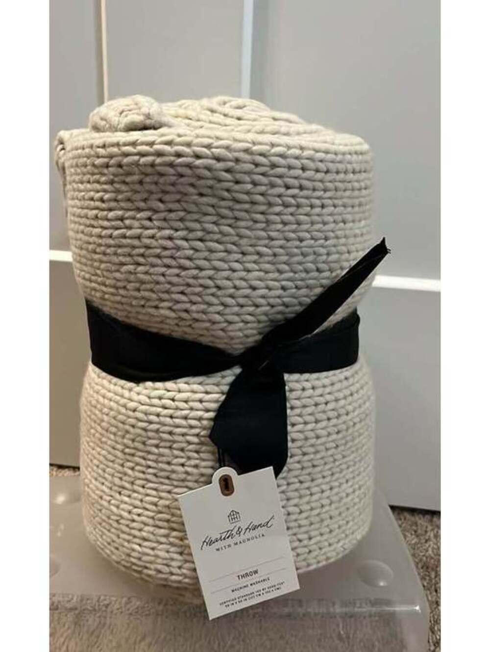 Hearth & Hand with Magnolia Chunky Knit Throw Blanket
